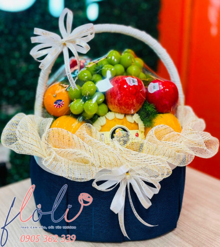 Giỏ trái cây tặng chúc mừng tân gia nhận nhà mới