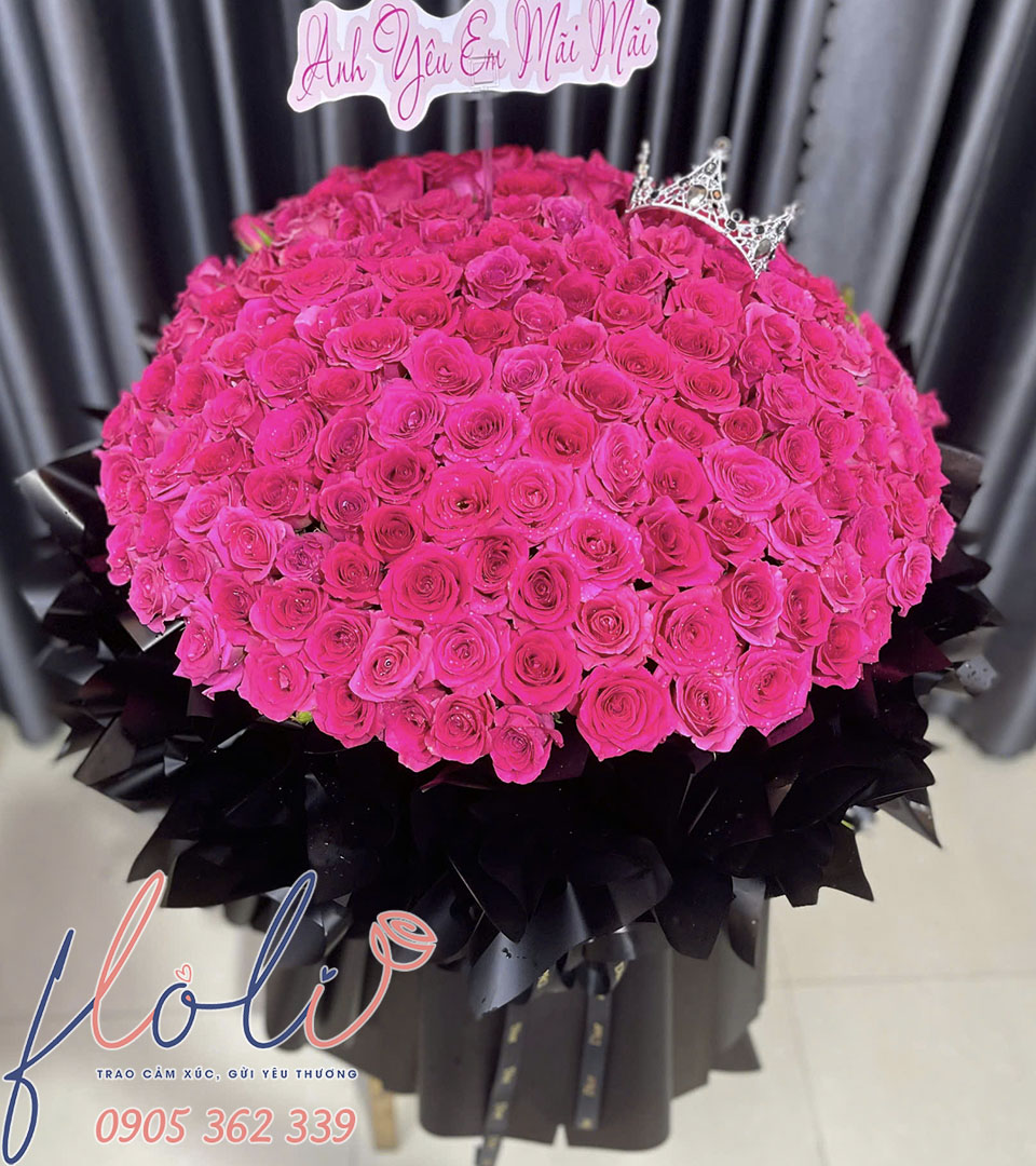 Bó Hoa Hồng Tròn Mãi Yêu BH3200