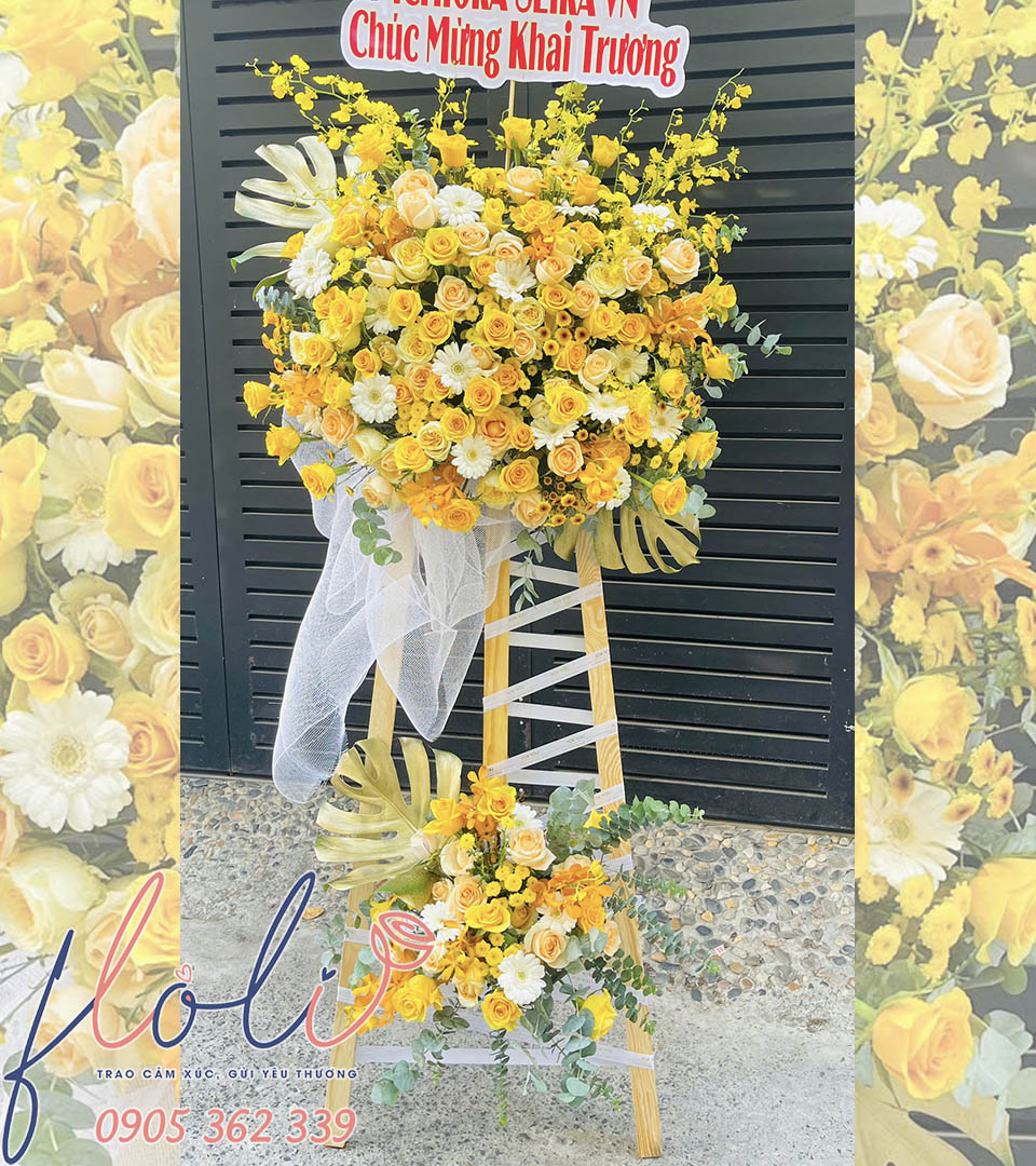 Kệ Hoa Chúc Mừng Khai Trương Đại Cát KT2001