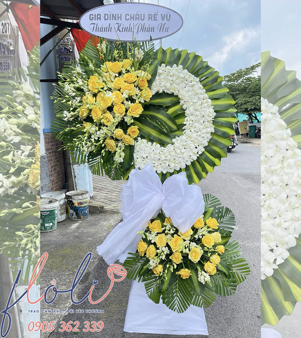 Kệ Hoa Viếng An Tịnh (Mix Hồng Vàng) KV1506