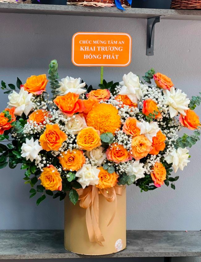 hoa tươi mừng khai trương ở Phú Nhuận
