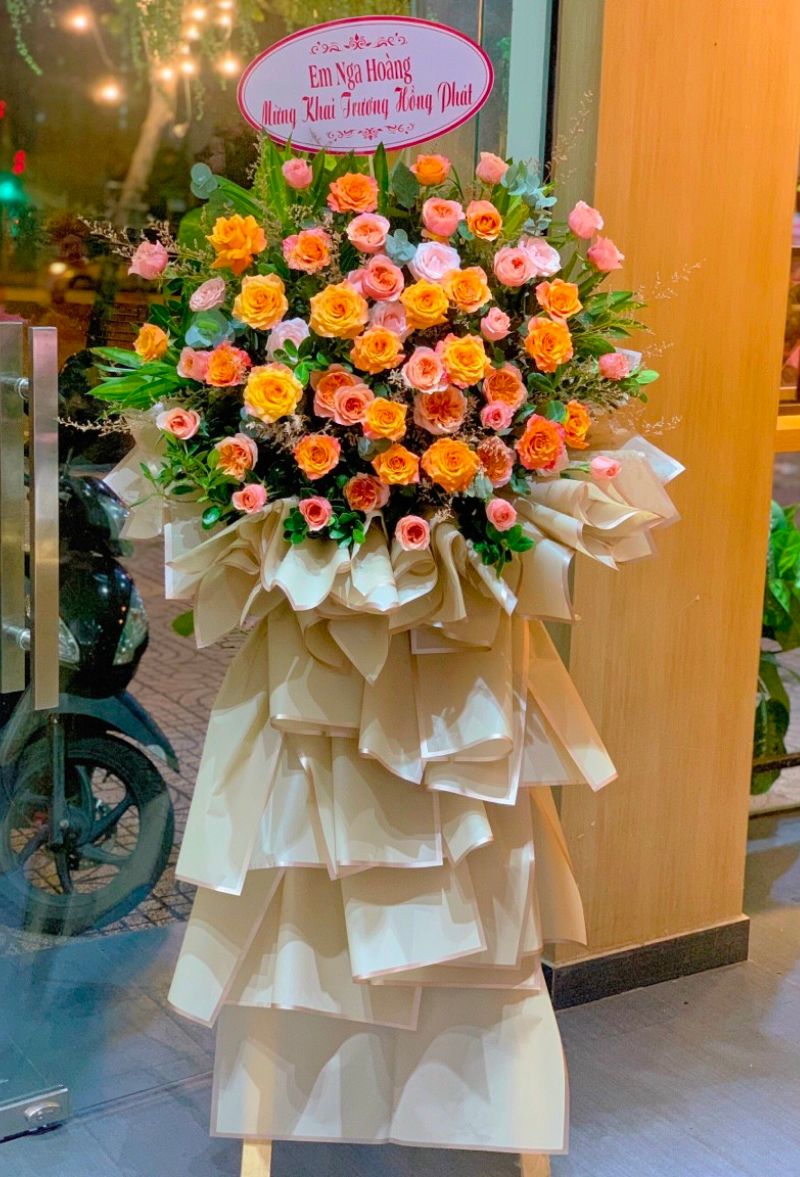 hoa tươi chúc mừng của cửa hàng hoa Bình Chánh