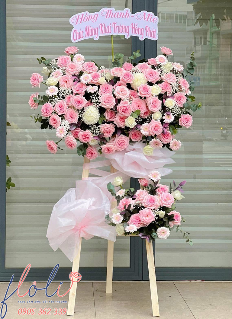 Kệ hoa chúc mừng khai trương floli binh thanh