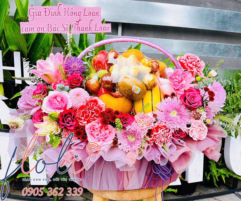 gio trai cay tang cam on bac si