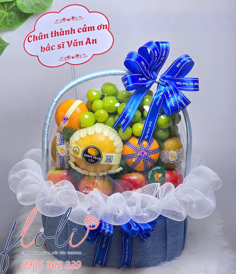 gio trai cay cam on bac si, giỏ trái cây tặng bác sĩ