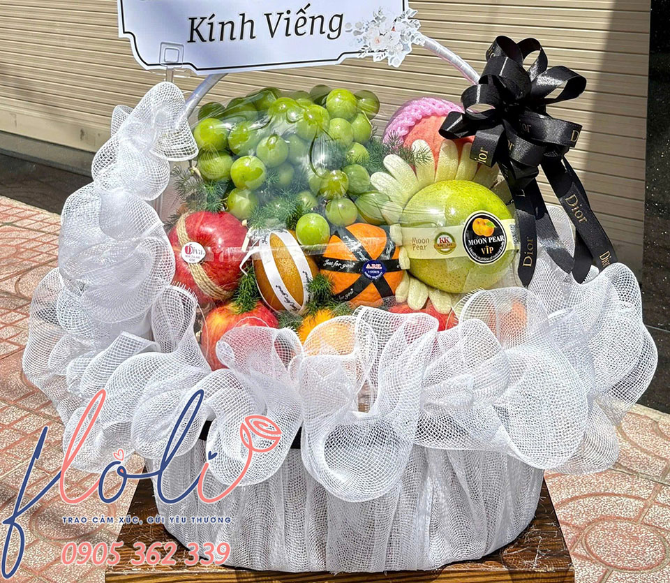 giỏ trái cây kính viếng đám tang