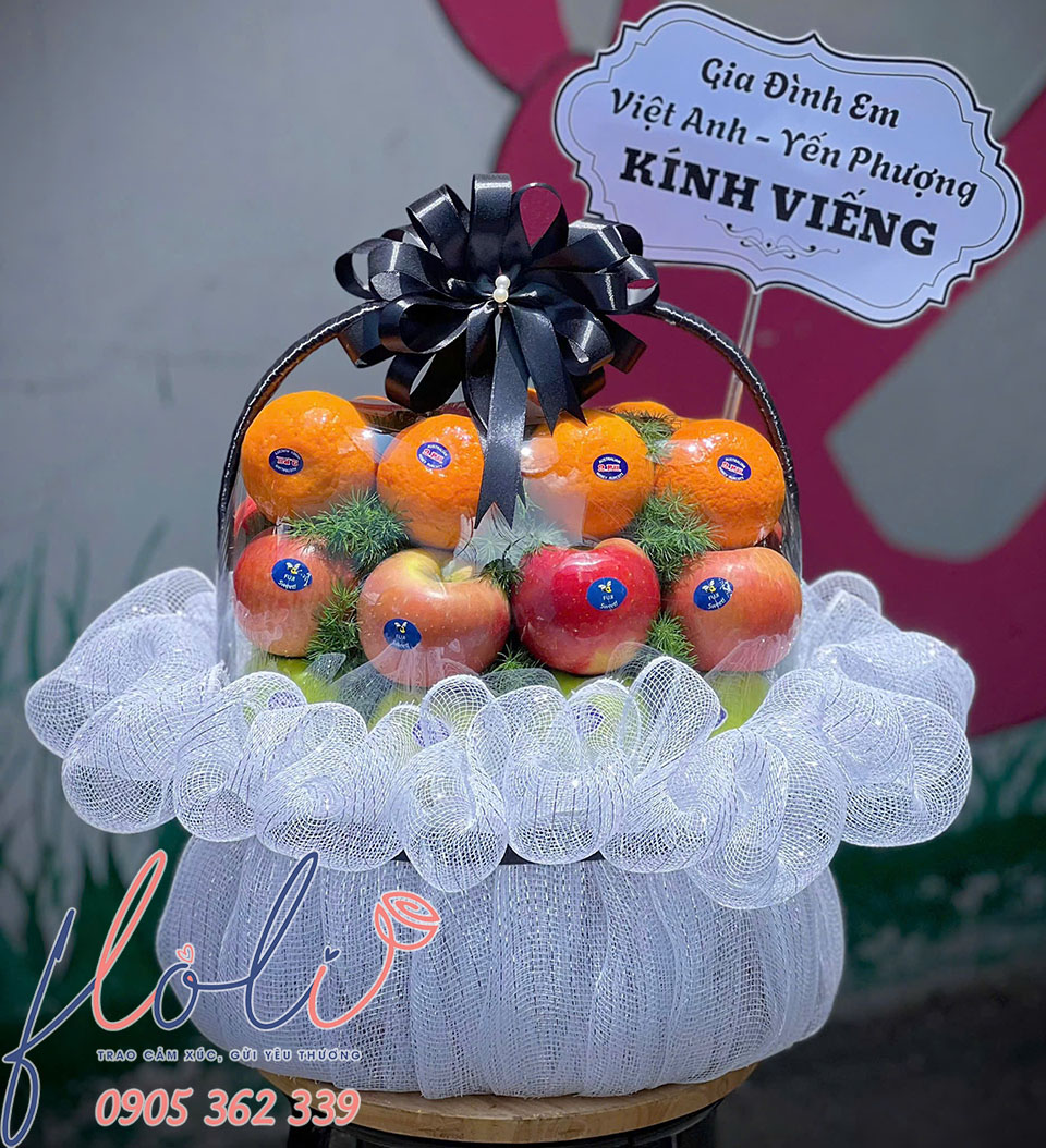 giỏ trái cây chia buồn đi đám ma