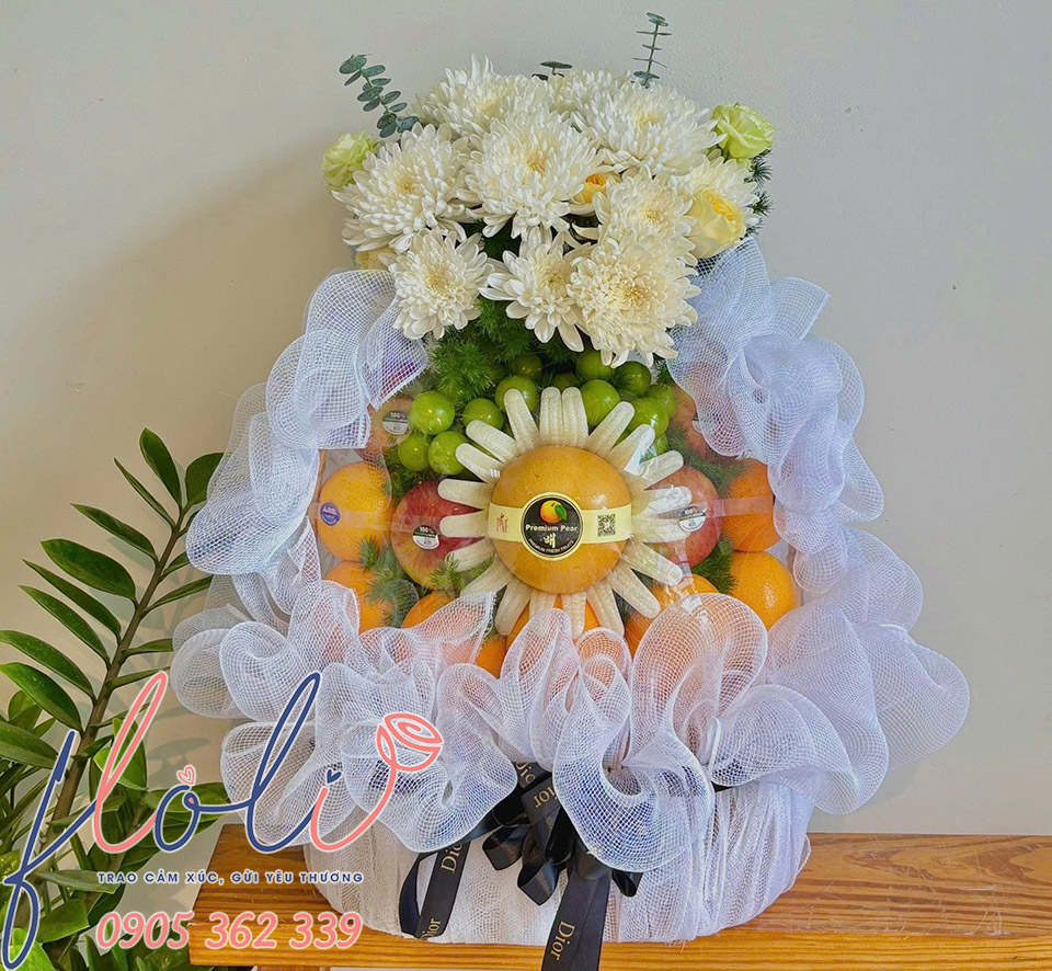 giỏ trái cây viếng đám tang đẹp