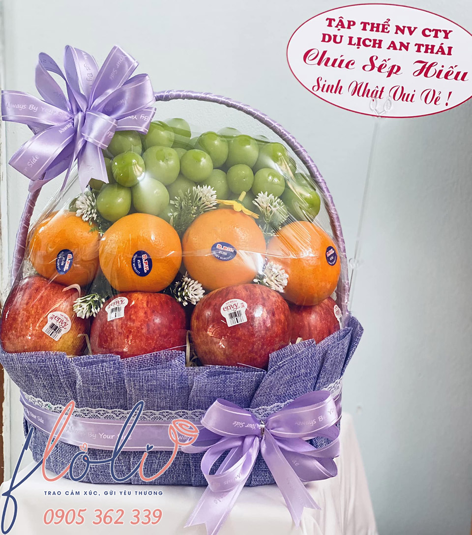 Mau gio trai cay tang chuc mung sinh nhat sep