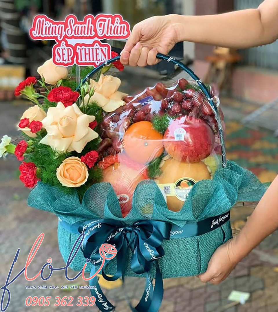 Mau gio trai cay tang sinh nhat sep nam