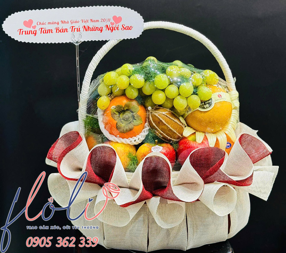 gio trai cay chuc mung ngay nha giao viet nam 20/11