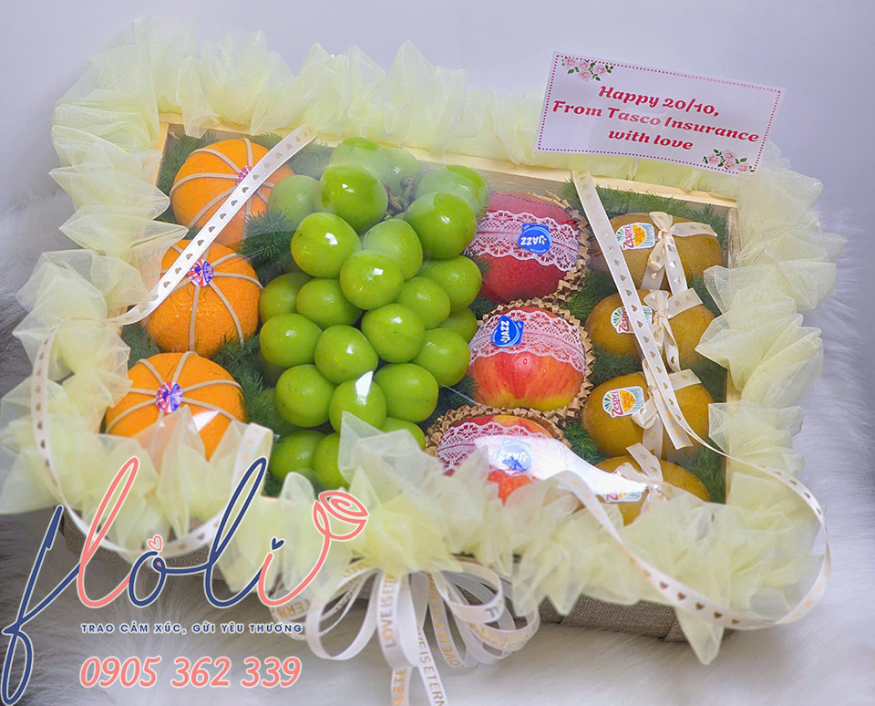 gio trai cay tang ngay phu nu viet nam 20/10