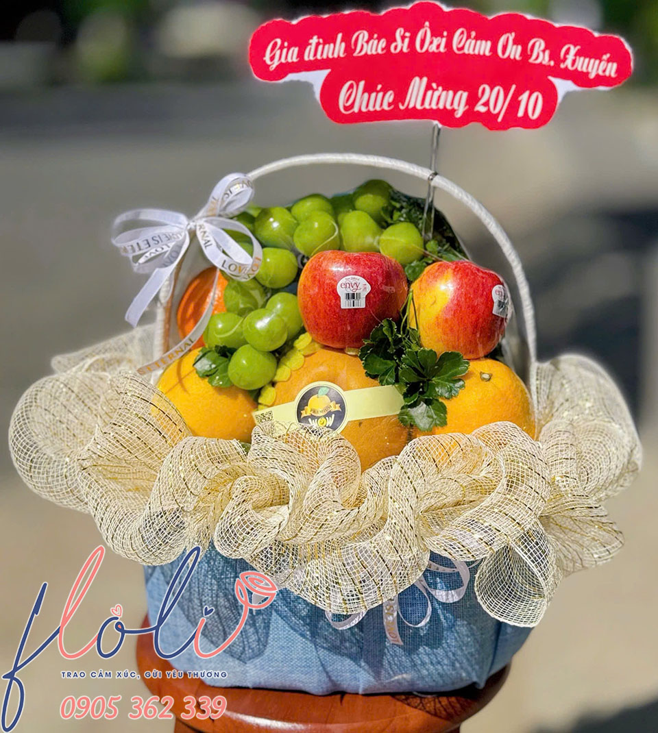 gio trai cay tang ngay phu nu viet nam 20/10