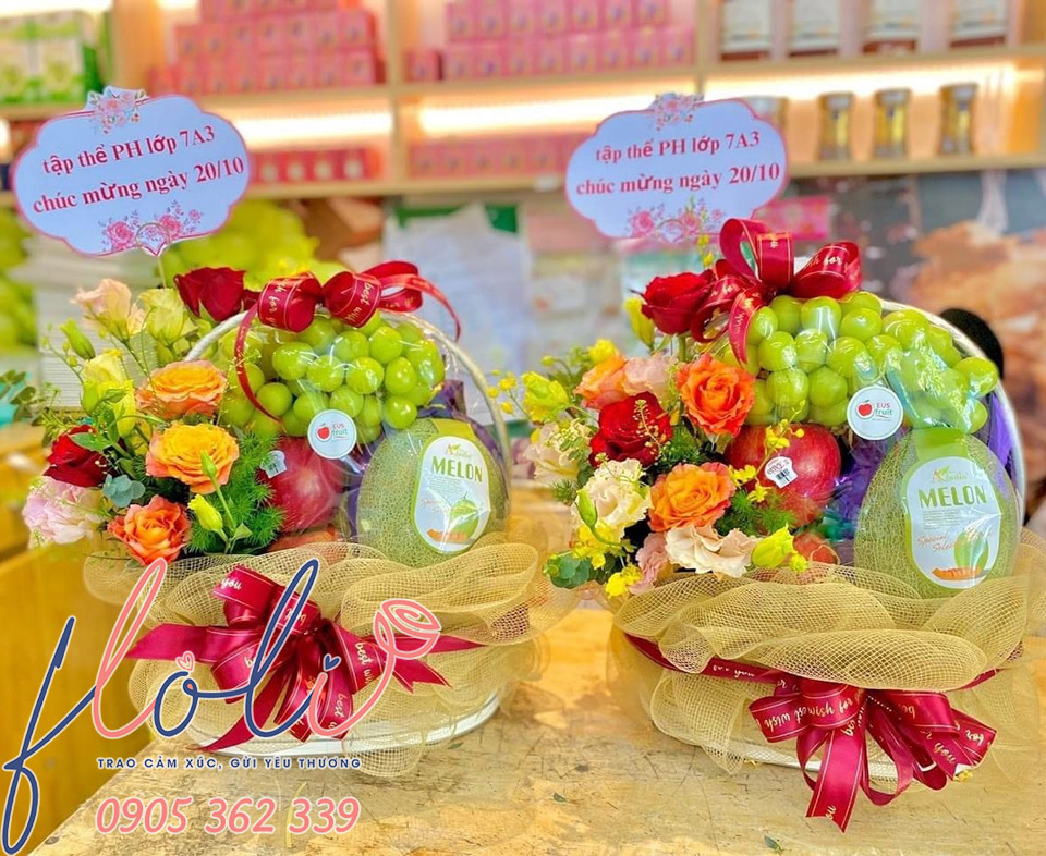 giỏ trái cây tặng chúc mừng ngày 20/10 phụ nữ việt nam