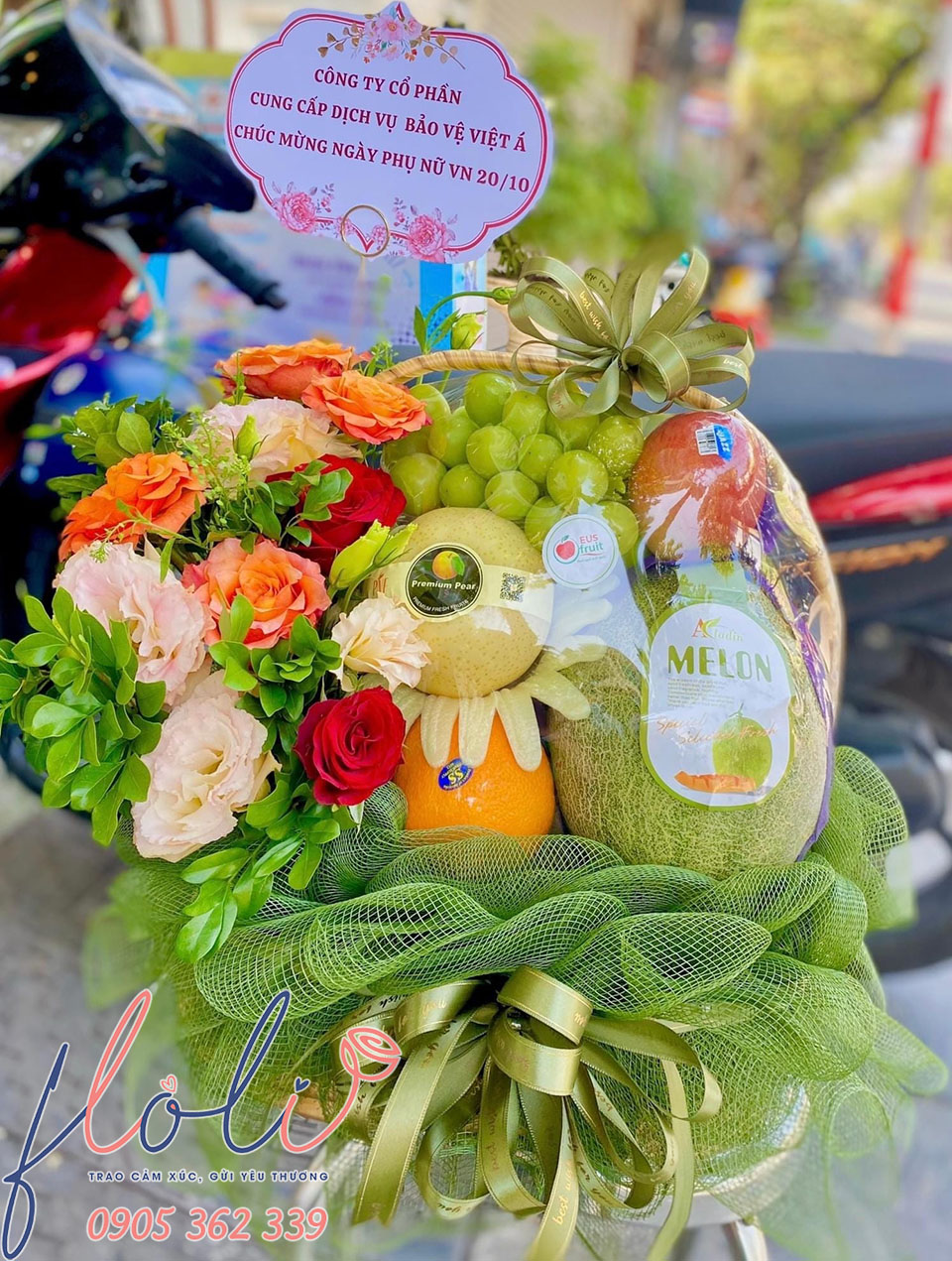 giỏ trái cây tặng ngày 20/10 phụ nữ việt nam