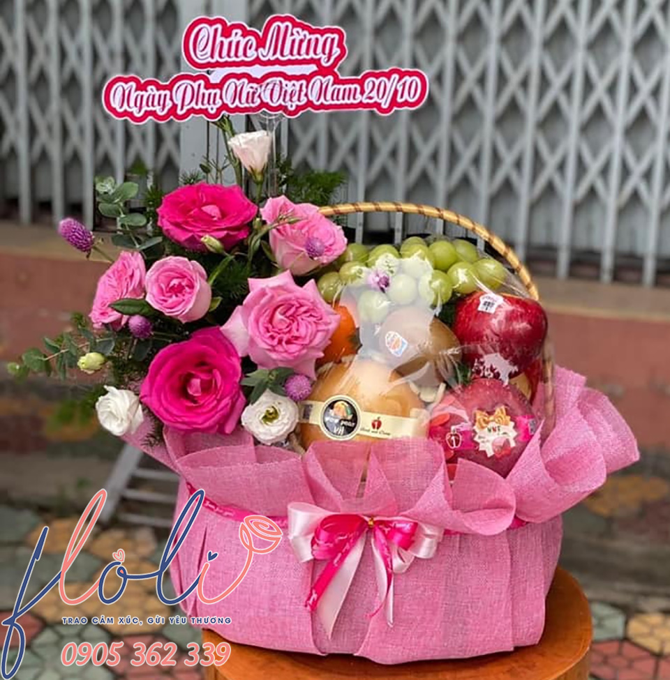 giỏ quà trái cây tặng ngày phụ nữ việt nam 20/10