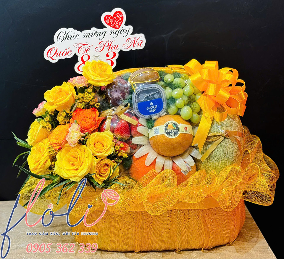 giỏ trái cây quà tặng ngày quốc tế phụ nữ 8/3