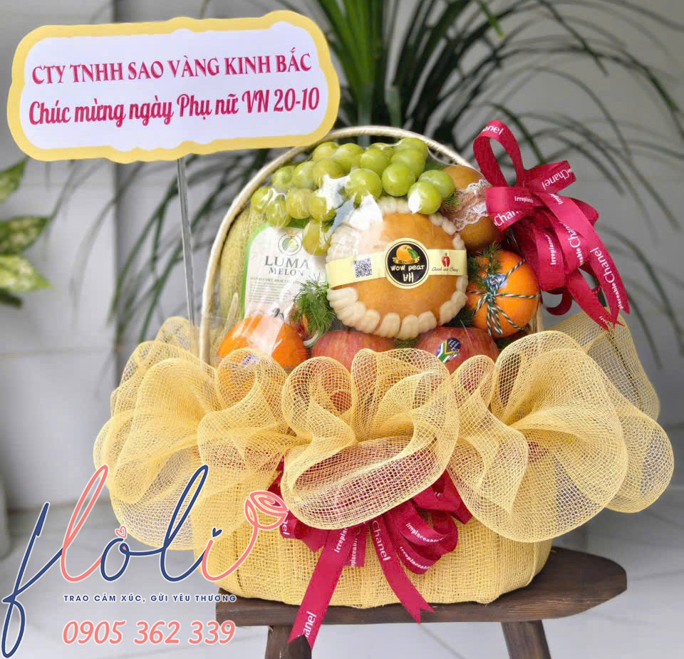 gio trai cay tang chuc mung ngay phu nu 20/10
