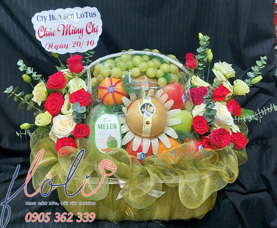 gio trai cay tang ngay phu nu viet nam 20/10