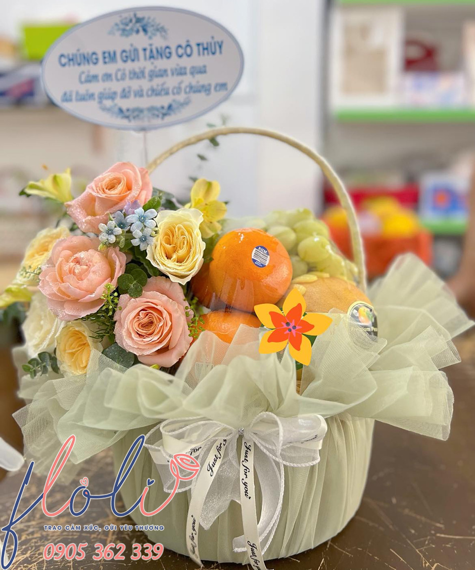 giỏ trái cây tặng trị ân thầy cô giáo