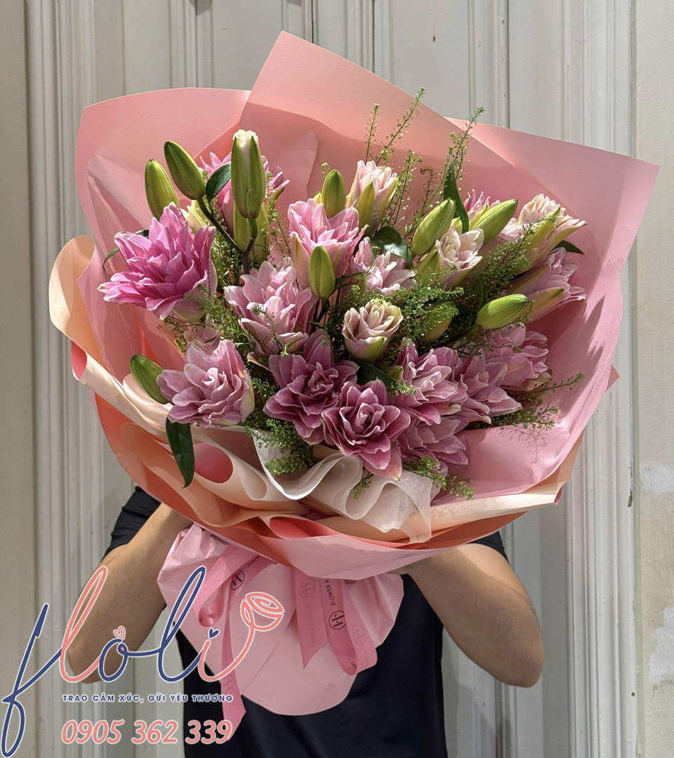 Mẫu bó hoa mừng lễ cất nóc đẹp