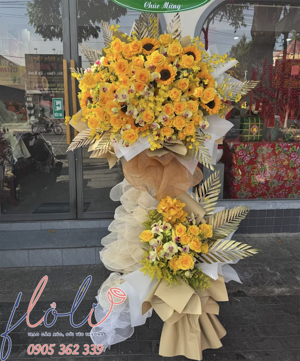 Mẫu Hoa Mừng Lễ Khởi Công động thổ giá rẻ