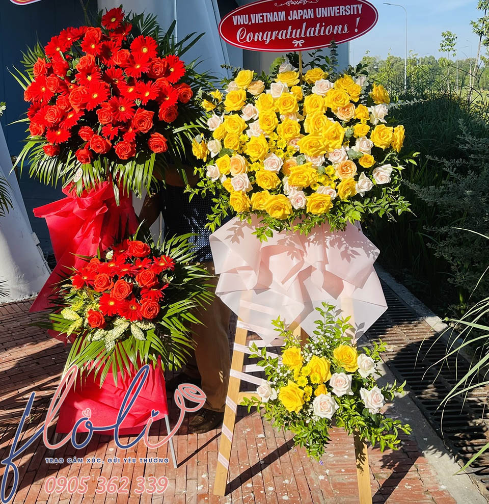 Mẫu Kệ Hoa Mừng Lễ Động Thổ, Khởi Công Hiện Đại