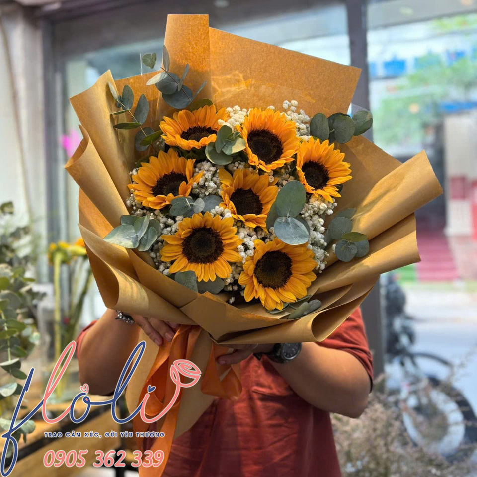 Mẫu Bó Hoa Hướng Dương Mừng Lễ Động Thổ, Khởi Công