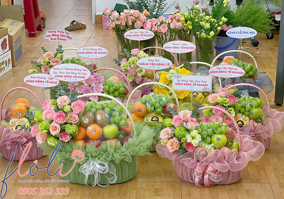 giỏ trái cây kính dâng giỗ tổ nghiệp