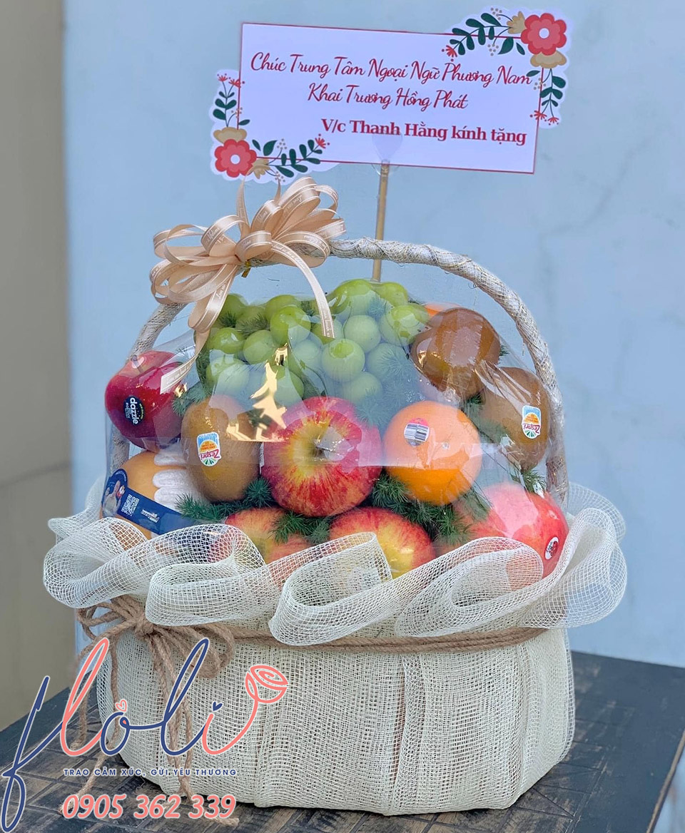 Mau gio trai cay chuc mung khai truong