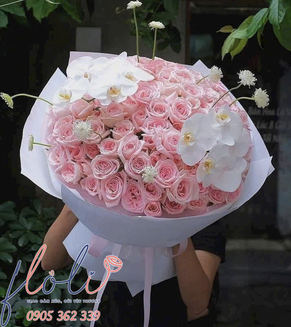 Bó Hoa Hồng Duyên Dáng Dịu Êm BH116