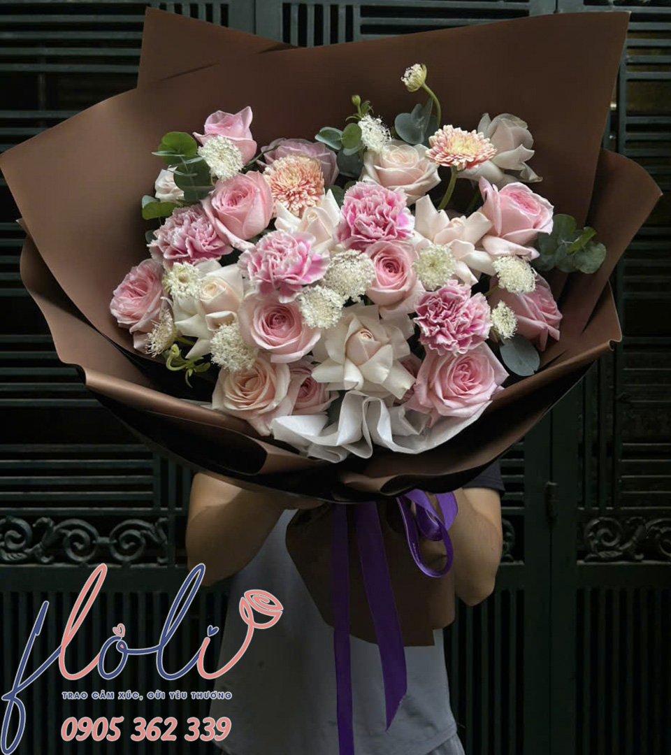 Bó Hoa Nơ Tím Xin Lỗi Tình Yêu BH959