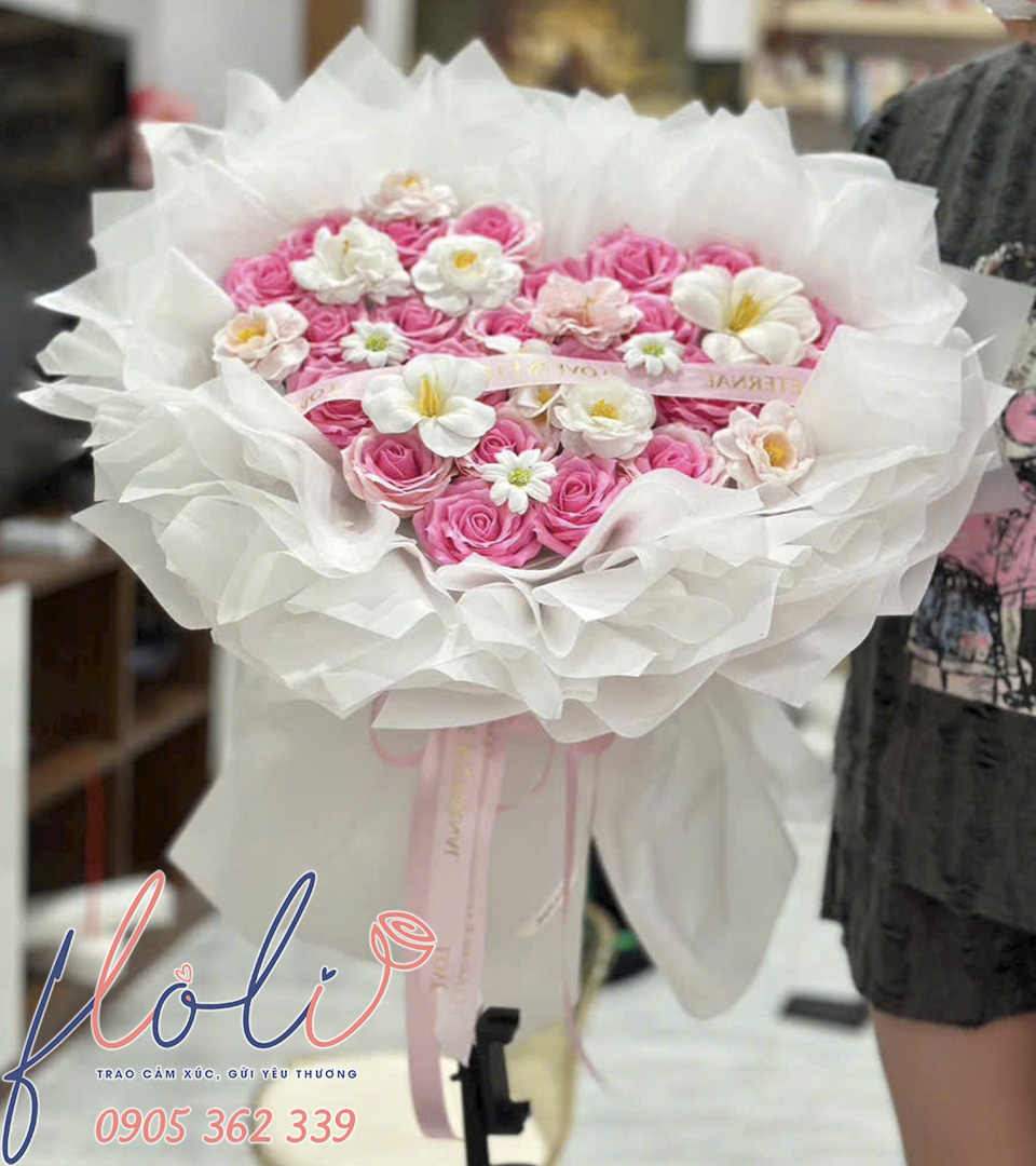 Bó Hoa Sáp Tình Yêu Mang Theo HS96